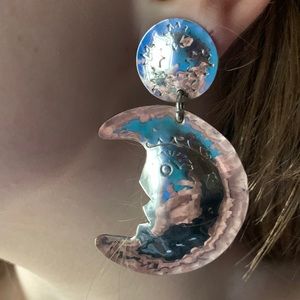 Vintage SS Moon Earrings